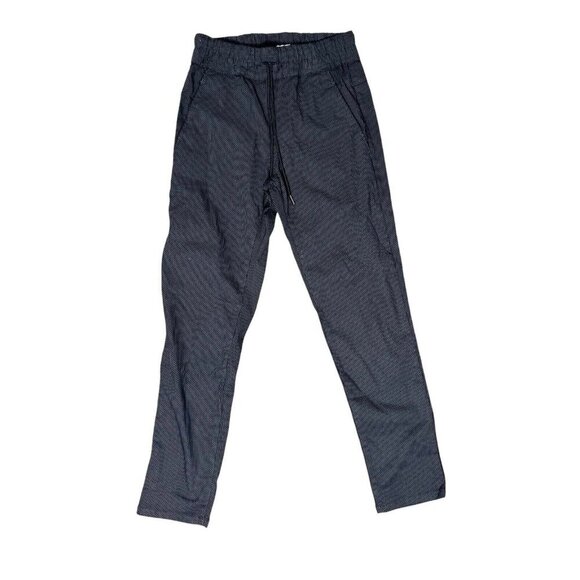 Bevy Flog Shely Jogger Pants Size 26 drawstring waist black gray honeycomb print - Picture 8 of 9